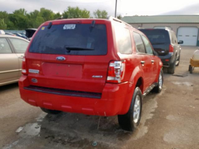 1FMCU93GX9KA61495 - 2009 FORD ESCAPE XLT RED photo 4