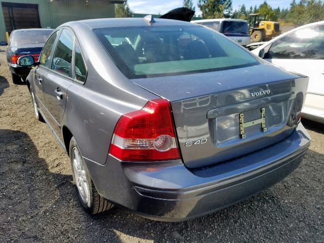 YV1MS382372269640 - 2007 VOLVO S40 2.4I GRAY photo 3