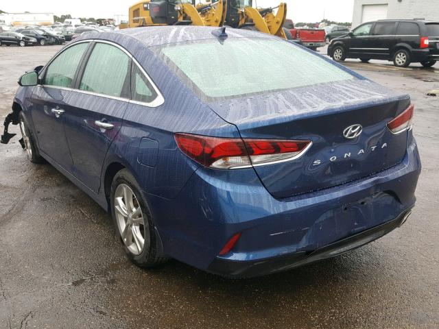 5NPE34AF8JH629677 - 2018 HYUNDAI SONATA SPO BLUE photo 3