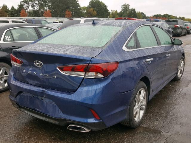 5NPE34AF8JH629677 - 2018 HYUNDAI SONATA SPO BLUE photo 4