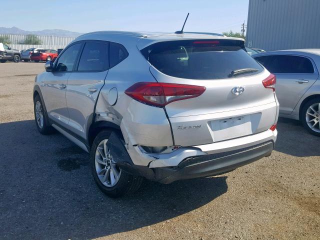 KM8J33A48HU592729 - 2017 HYUNDAI TUCSON LIM SILVER photo 3