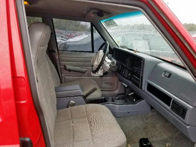 1J4FJ28S0SL562629 - 1995 JEEP CHEROKEE S RED photo 5