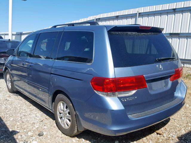 5FNRL3H43AB008121 - 2010 HONDA ODYSSEY EX BLUE photo 3