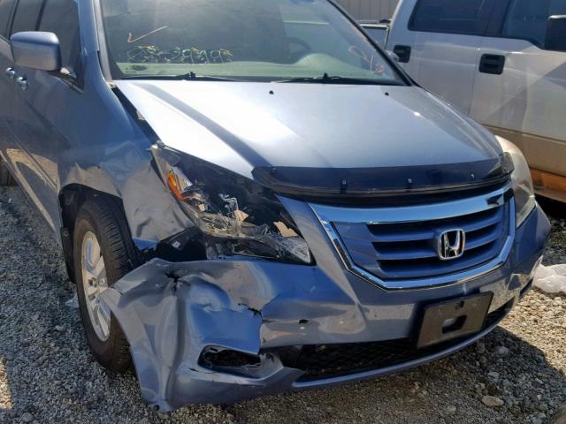 5FNRL3H43AB008121 - 2010 HONDA ODYSSEY EX BLUE photo 9