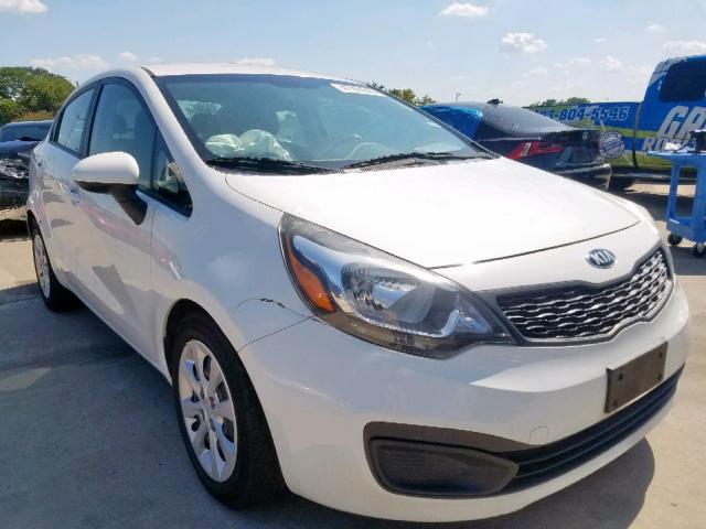 KNADM4A35E6351364 - 2014 KIA RIO LX WHITE photo 1