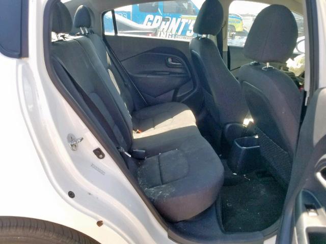 KNADM4A35E6351364 - 2014 KIA RIO LX WHITE photo 6