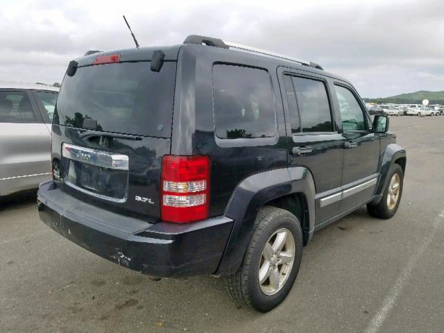 1J8GN58K38W210421 - 2008 JEEP LIBERTY LI BLACK photo 4