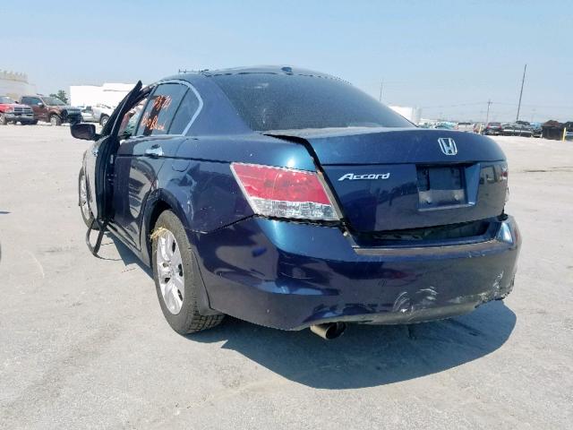 5KBCP3F87AB012013 - 2010 HONDA ACCORD EXL BLUE photo 3