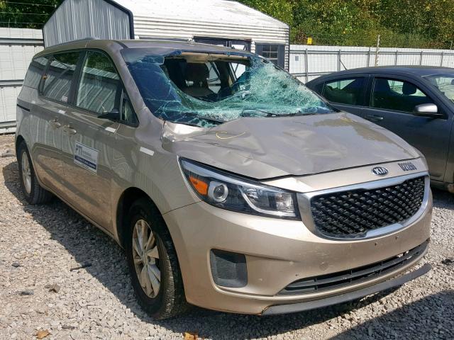 KNDMB5C10F6021269 - 2015 KIA SEDONA LX GOLD photo 1