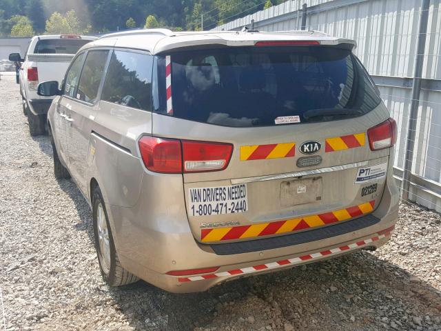 KNDMB5C10F6021269 - 2015 KIA SEDONA LX GOLD photo 3