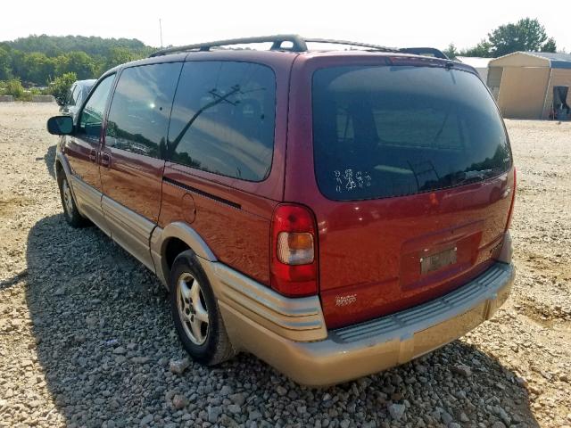 1GMDX03E42D264933 - 2002 PONTIAC MONTANA RED photo 3