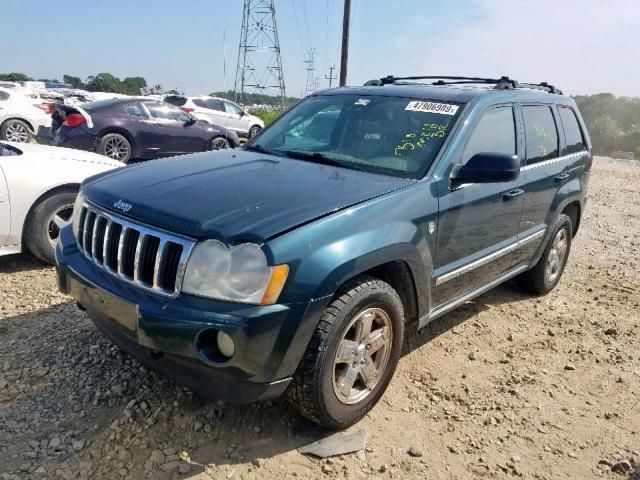 1J8HR58215C587111 - 2005 JEEP GRAND CHER GREEN photo 2