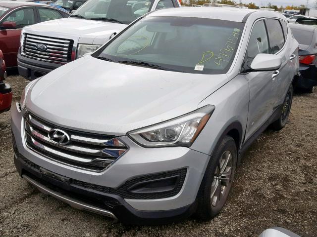 5XYZTDLB3EG144081 - 2014 HYUNDAI SANTA FE S SILVER photo 2