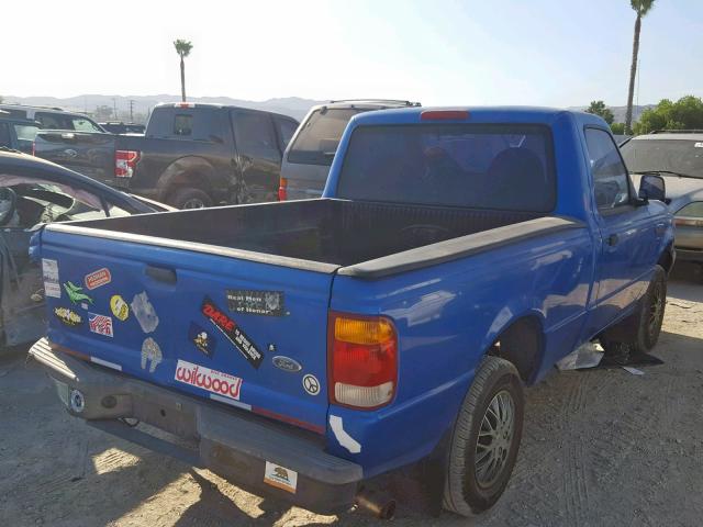 1FTYR10C7XPA01897 - 1999 FORD RANGER BLUE photo 4