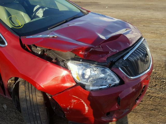 1G4PP5SK6F4185562 - 2015 BUICK VERANO RED photo 9