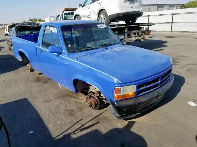 1B7FL26X1TW708406 - 1996 DODGE DAKOTA BLUE photo 1