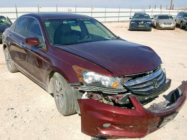 1HGCP3F85CA035916 - 2012 HONDA ACCORD EXL BURGUNDY photo 1