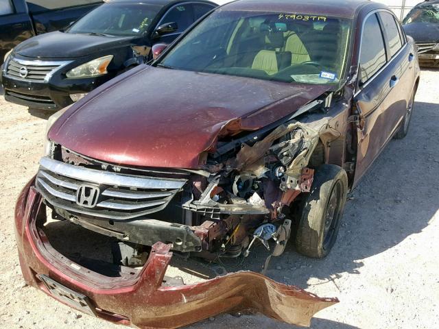 1HGCP3F85CA035916 - 2012 HONDA ACCORD EXL BURGUNDY photo 2