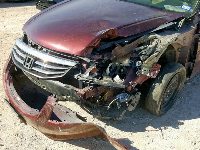 1HGCP3F85CA035916 - 2012 HONDA ACCORD EXL BURGUNDY photo 9