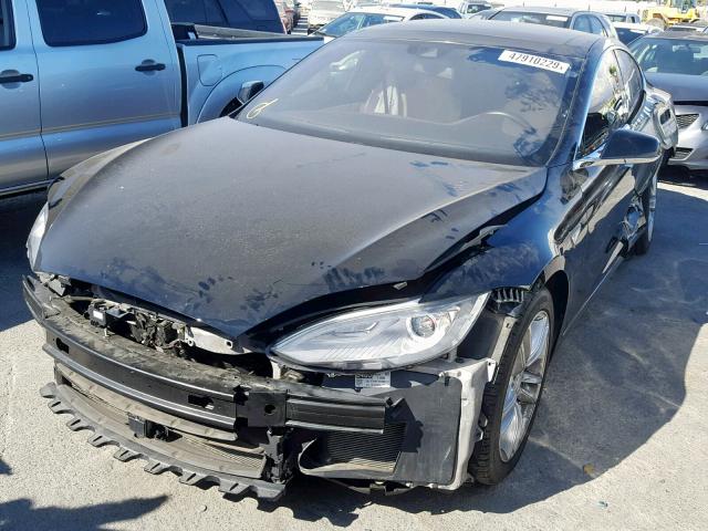 5YJSA1E14FF116177 - 2015 TESLA MODEL S أسود صورة 2