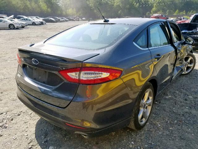 3FA6P0G75GR338406 - 2016 FORD FUSION S GRAY photo 4