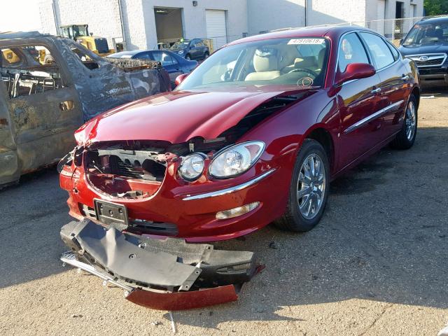 2G4WD582X81135015 - 2008 BUICK LACROSSE C RED photo 2