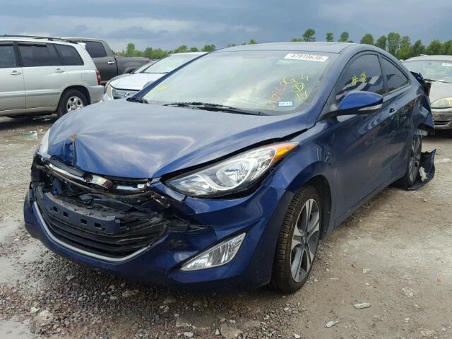 KMHDH6AE7DU006881 - 2013 HYUNDAI ELANTRA CO BLUE photo 2