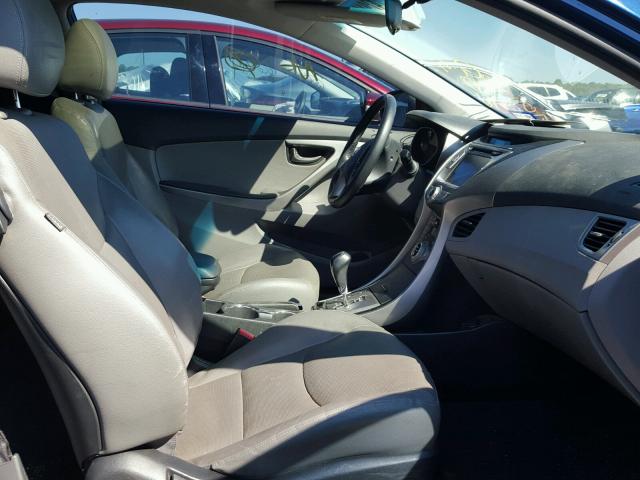 KMHDH6AE7DU006881 - 2013 HYUNDAI ELANTRA CO BLUE photo 5