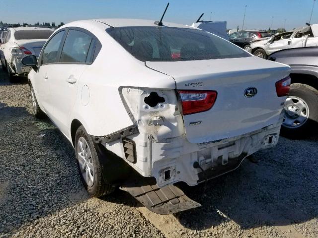 KNADM4A38G6541808 - 2016 KIA RIO LX WHITE photo 3