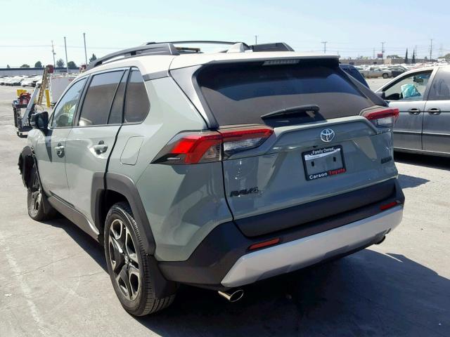 2T3J1RFV8KC015922 - 2019 TOYOTA RAV4 ADVEN GREEN photo 3