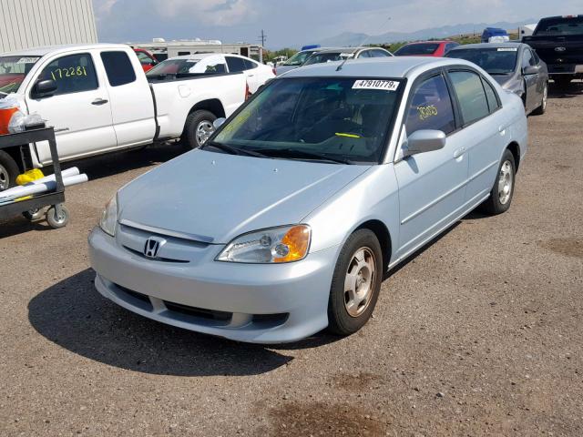 JHMES96673S018454 - 2003 HONDA CIVIC HYBR BLUE photo 2