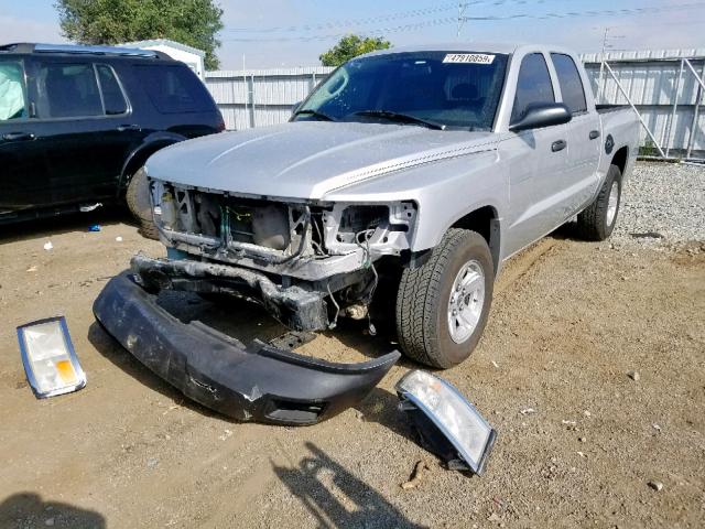 1D7HE38K08S615049 - 2008 DODGE DAKOTA SXT SILVER photo 2