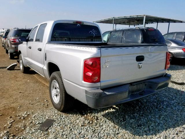 1D7HE38K08S615049 - 2008 DODGE DAKOTA SXT SILVER photo 3