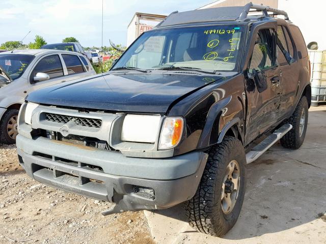 5N1ED28Y71C571819 - 2001 NISSAN XTERRA XE BLACK photo 2