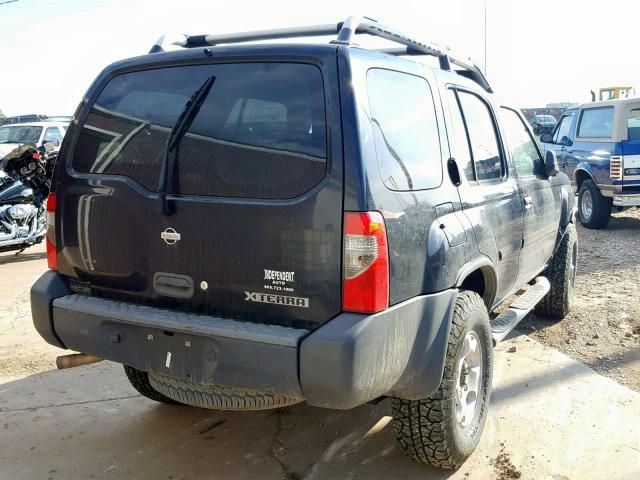 5N1ED28Y71C571819 - 2001 NISSAN XTERRA XE BLACK photo 4