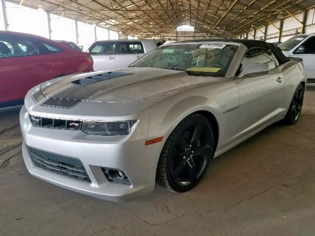 2G1FK3DJ6E9283597 - 2014 CHEVROLET CAMARO 2SS SILVER photo 2