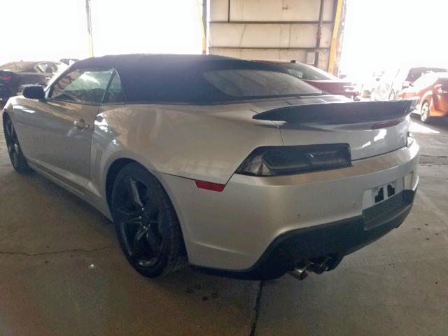 2G1FK3DJ6E9283597 - 2014 CHEVROLET CAMARO 2SS SILVER photo 3