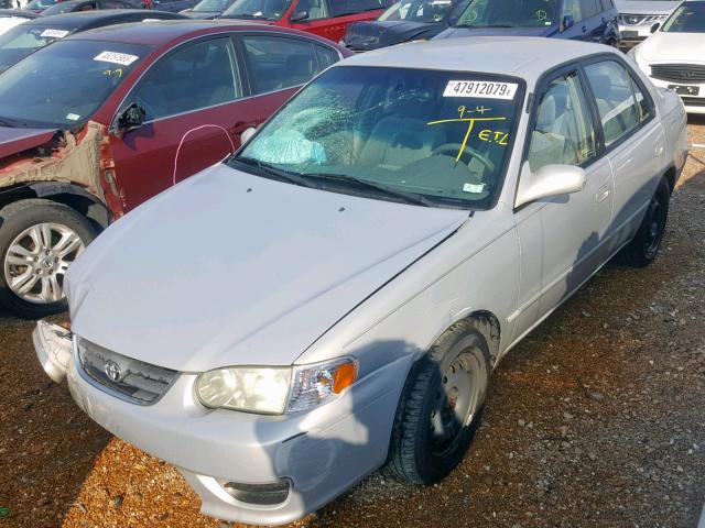 1NXBR12E91Z555824 - 2001 TOYOTA COROLLA CE SILVER photo 2