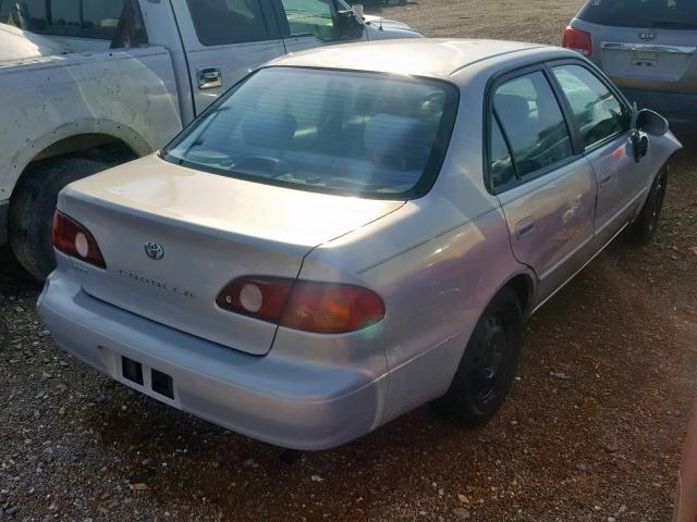 1NXBR12E91Z555824 - 2001 TOYOTA COROLLA CE SILVER photo 4