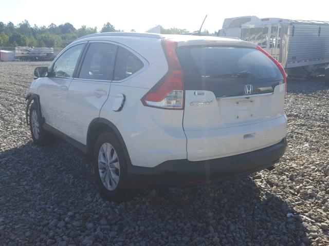 5J6RM3H70CL044785 - 2012 HONDA CR-V EXL WHITE photo 3