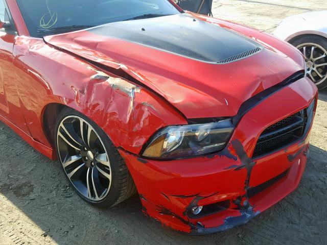 2C3CDXGJ4EH238708 - 2014 DODGE CHARGER SU RED photo 9