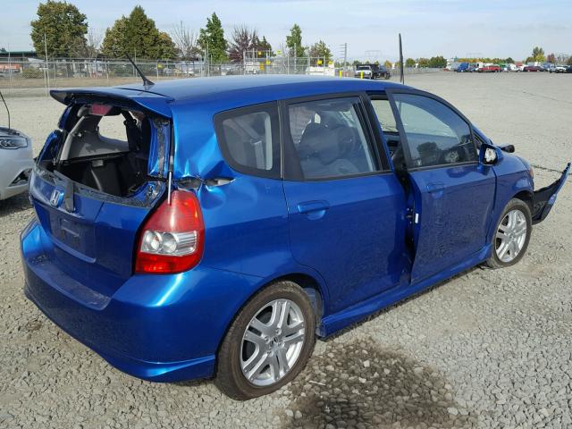 JHMGD376X7S036984 - 2007 HONDA FIT S 蓝色 照片 4