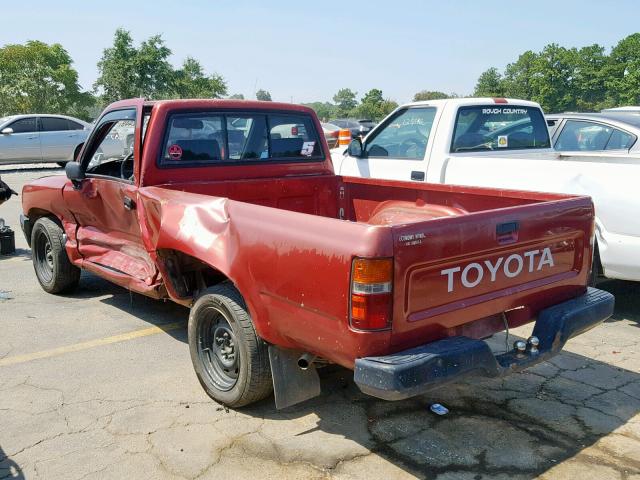 4TARN81A1NZ027432 - 1992 TOYOTA PICKUP 1/2 RED photo 3