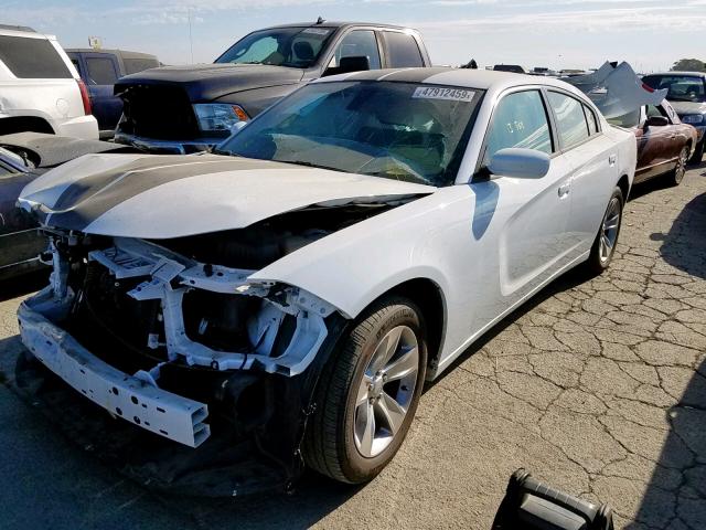 2C3CDXHG8JH114793 - 2018 DODGE CHARGER SX WHITE photo 2