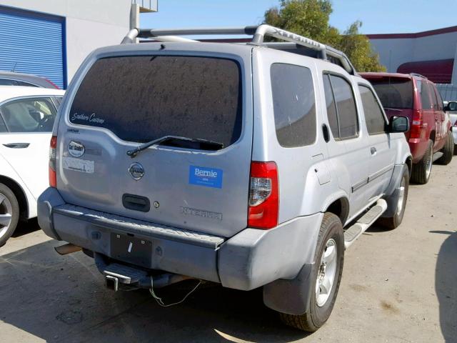 5N1ED28T84C638100 - 2004 NISSAN XTERRA XE SILVER photo 4