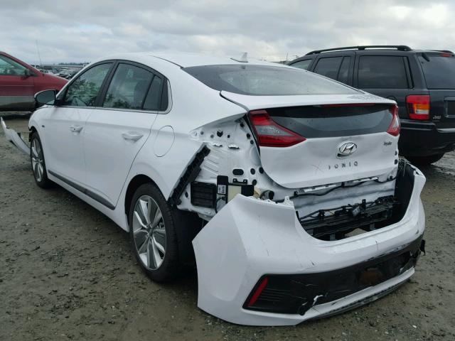 KMHC85LC5JU064114 - 2018 HYUNDAI IONIQ LIMI WHITE photo 3