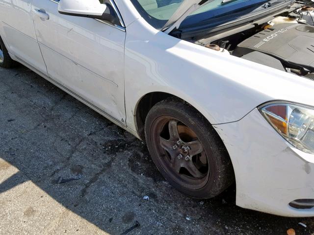 1G1ZH57B594256606 - 2009 CHEVROLET MALIBU 1LT WHITE photo 9