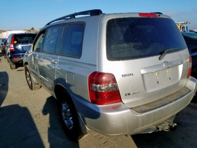 JTEHP21A760172421 - 2006 TOYOTA HIGHLANDER SILVER photo 3