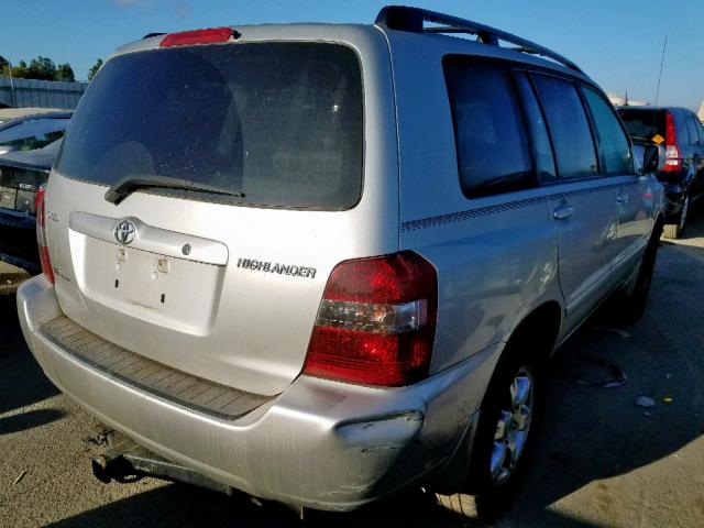 JTEHP21A760172421 - 2006 TOYOTA HIGHLANDER SILVER photo 4