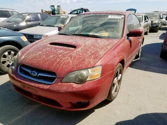 4S3BL676256202419 - 2005 SUBARU LEGACY GT BURGUNDY photo 2